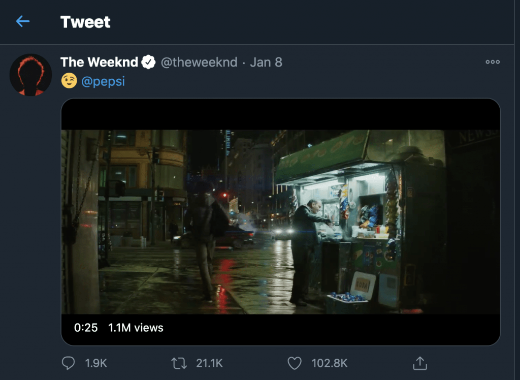 weeknd-pepsi-tweet